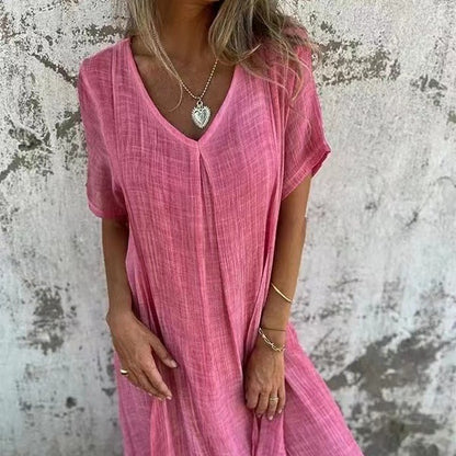 Robe d'été légère pour femmes avec décolleté en V Chic und Stil