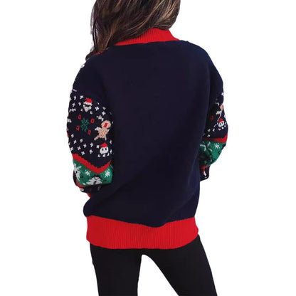 Pull en laine de Noël pour femmes avec design festif et tricot structuré Chic und Stil