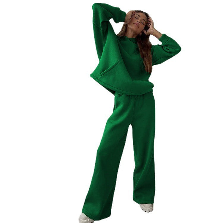 Ladies Oversized Comfortable Hoodie and Chic Puff Pants Set