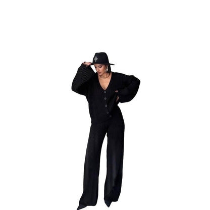 Dames élégant et décontracté ensemble en tricot Chic und Stil