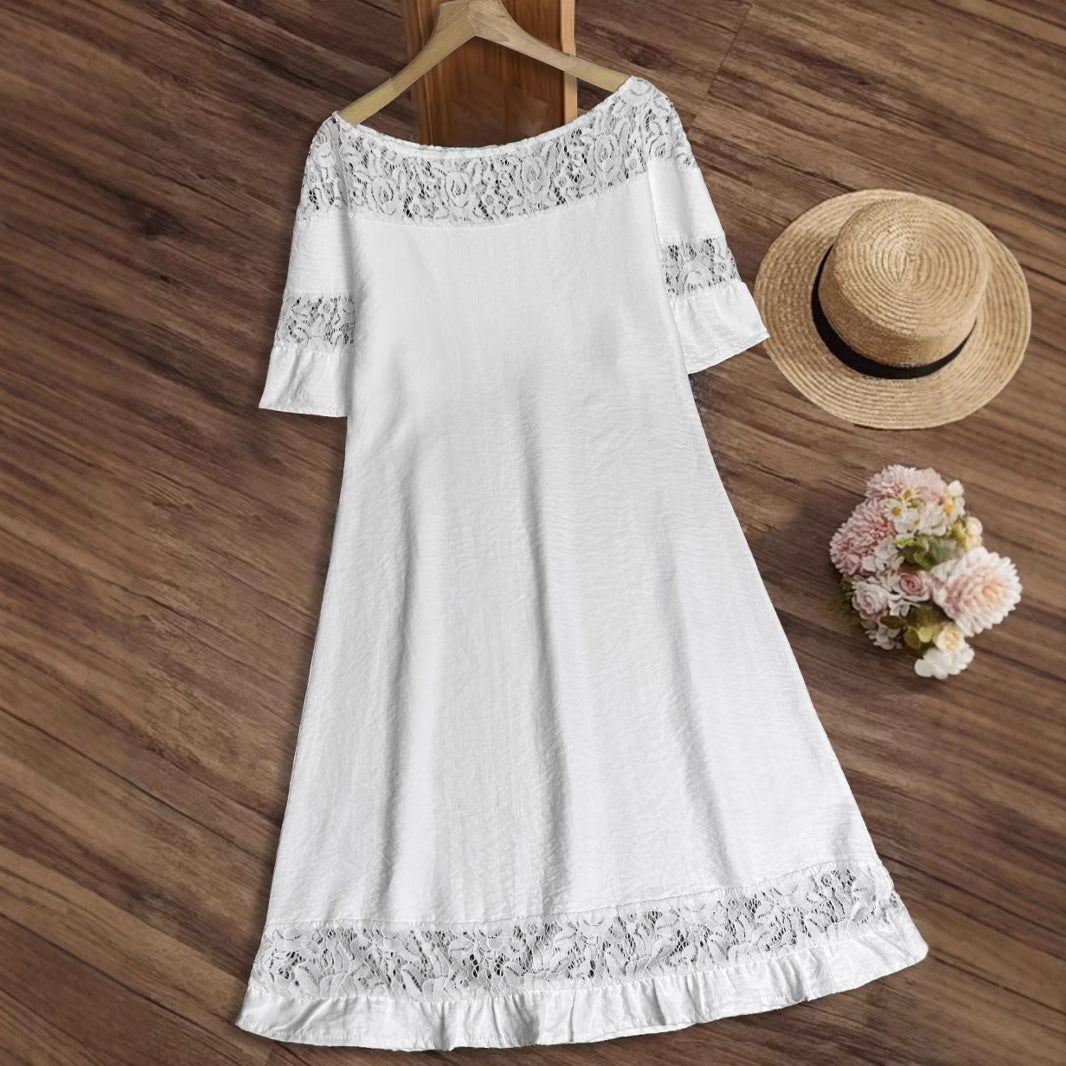 Robe d'été aérienne pour femmes avec des accents en dentelle raffinés Chic und Stil