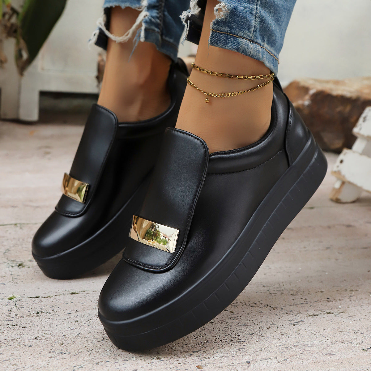 Dames Baskets Slip-On Stylische Chic und Stil