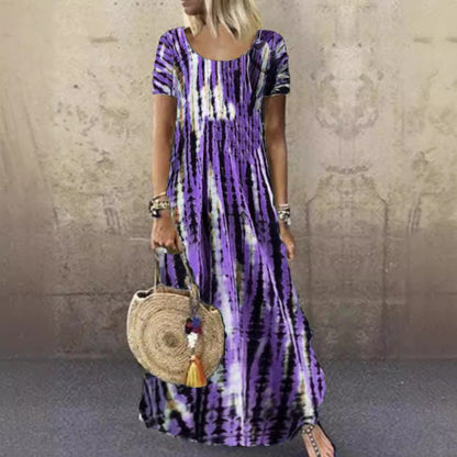 Robe maxi féminine avec motif rayé tendance Chic und Stil