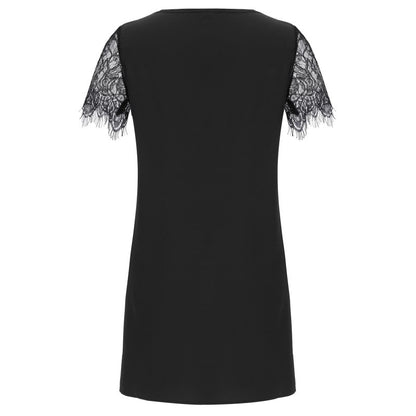 Robe shift élégante à décolleté en V pour femmes avec manches en dentelle Chic und Stil