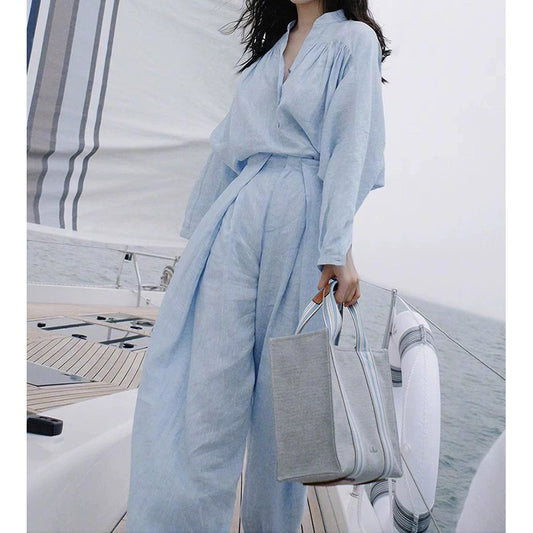 Combinaison en lin décontractée pour femme Chic und Stil