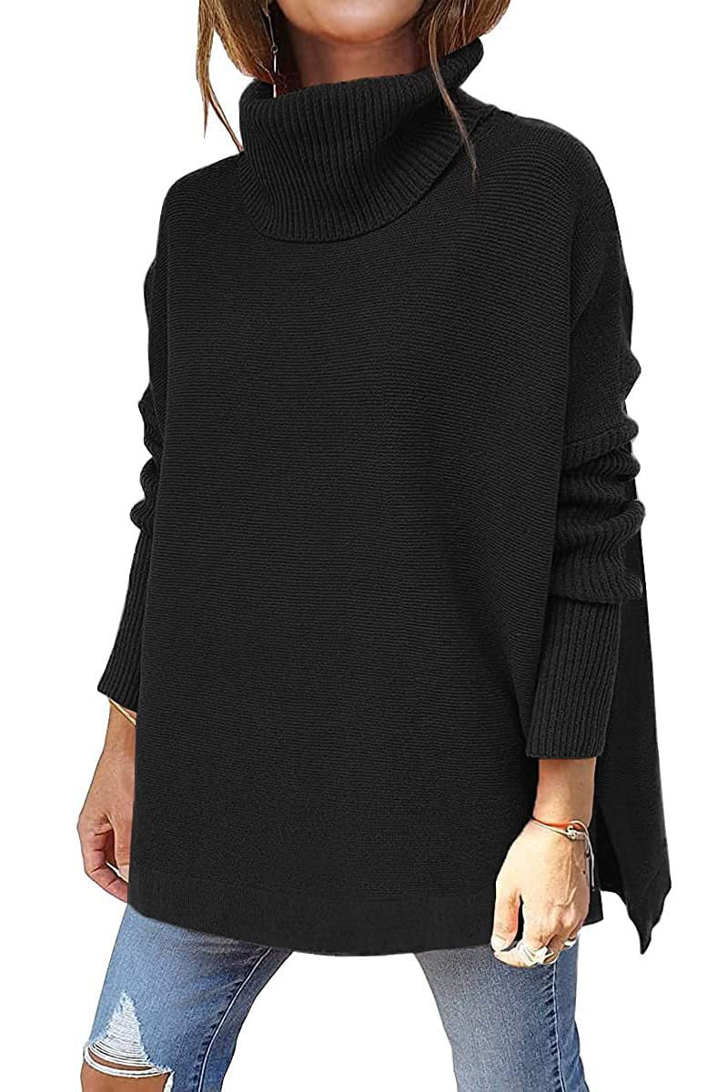Pull roulé confortable pour femmes avec un motif en tricot doux Chic und Stil