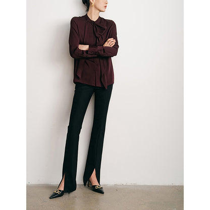 Blouse structurée à nœud papillon pour femmes Chic und Stil