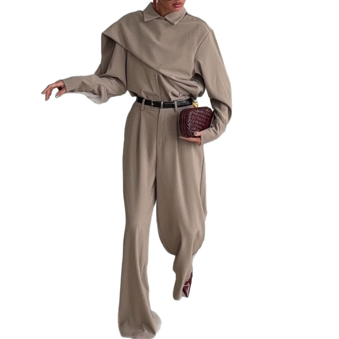 Dames Élégant et décontracté Combinaison avec détails de ceinture Chic und Stil