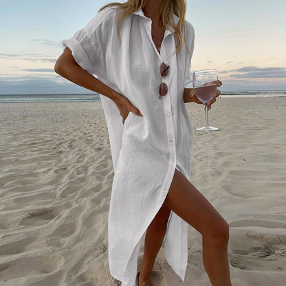 Robe en lin décontractée pour femmes Chic und Stil