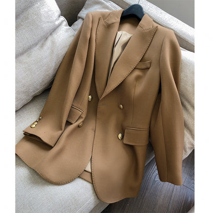 Blazer Élégant à Double Devant pour Femmes avec Boutons Métalliques Chic und Stil