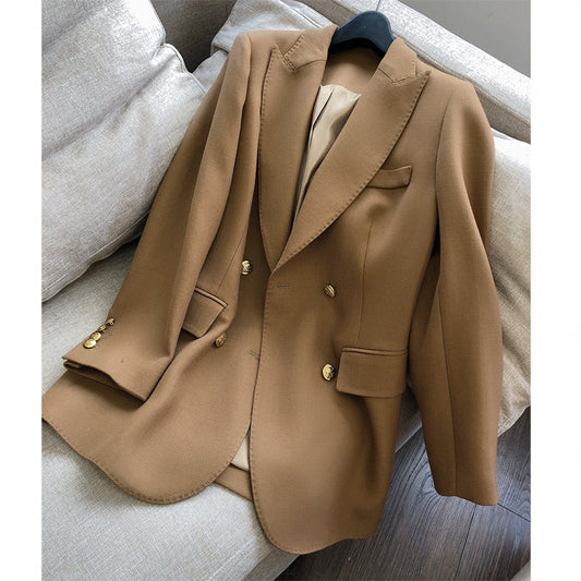 Blazer Élégant à Double Devant pour Femmes avec Boutons Métalliques Chic und Stil