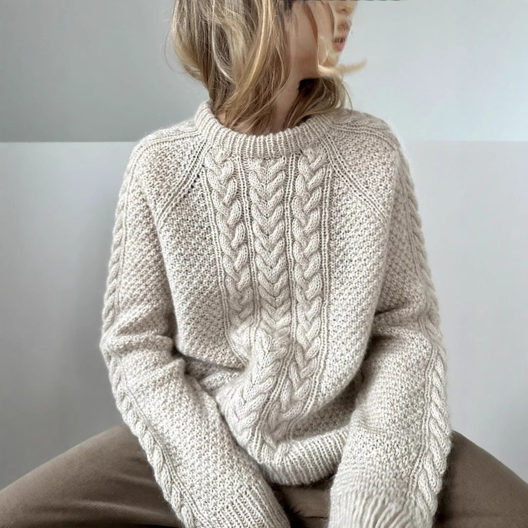 Pull en tricot pour femmes avec un design de torsades élaboré Chic und Stil