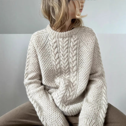 Pull en tricot pour femmes avec un design de torsades élaboré Chic und Stil