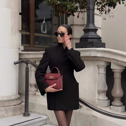 Dames Blazer élégant avec ceinture à la taille et poches pratiques Chic und Stil