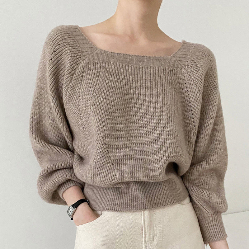 Pull en maille décontracté pour femmes avec une coupe ample et un col rond Chic und Stil