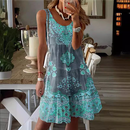Robe d'été pour femme avec imprimé floral et coupe fluide Chic und Stil
