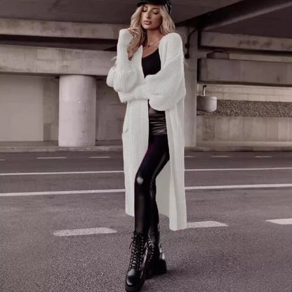 Dames Grand manteau en tricot Chic und Stil