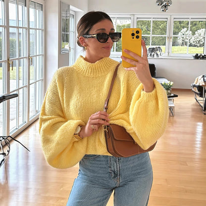 Pull oversized décontracté pour femme avec des manches longues et une coupe atypique Chic und Stil