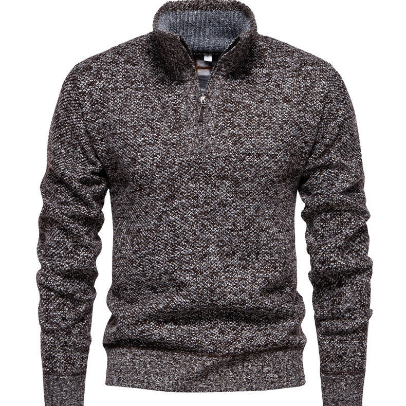 Pull-over zippé pour hommes avec design structuré Chic und Stil