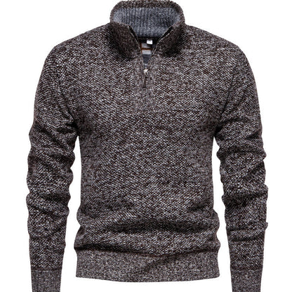 Pull-over zippé pour hommes avec design structuré Chic und Stil