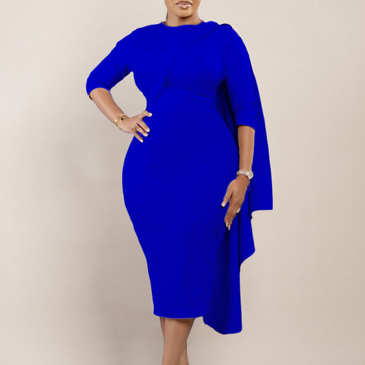 Robe midi femme avec coupe asymétrique Chic und Stil