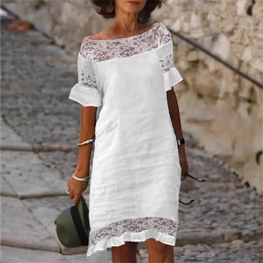 Robe d'été aérienne pour femmes avec des accents en dentelle raffinés Chic und Stil