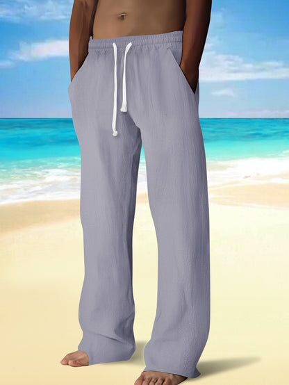 Casual beach pants for men with elastic waistband and practical pockets Chic and Style