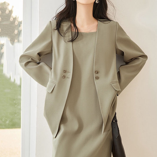 Blazer ajusté pour femmes à ouverture frontale avec détails de poche stylés Chic und Stil