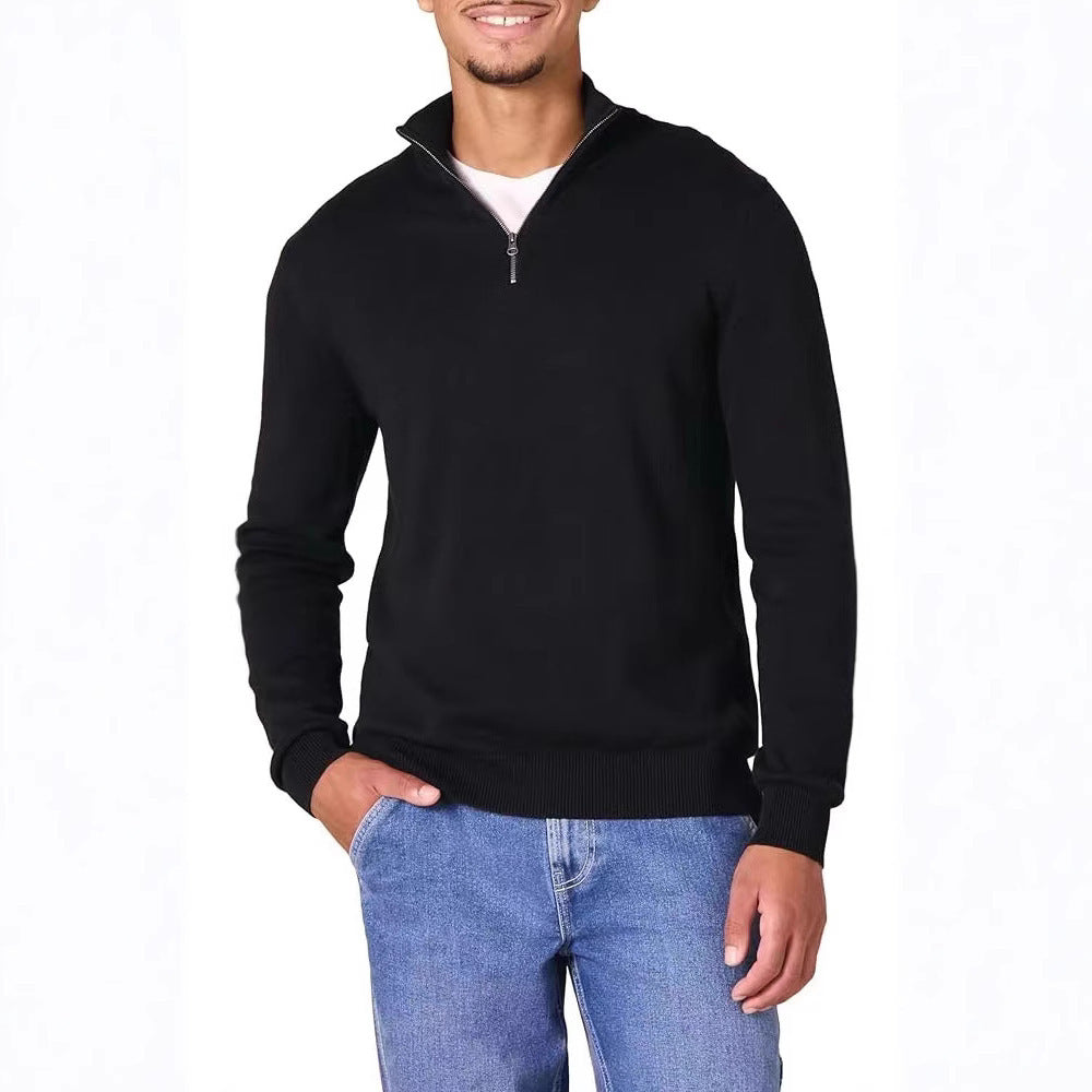 Elegant pullover for men with a turtleneck and full zipper Chic and Style