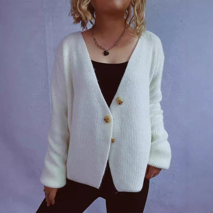 Cardigan en tricot décontracté pour femmes avec détails de boutons décoratifs Chic und Stil
