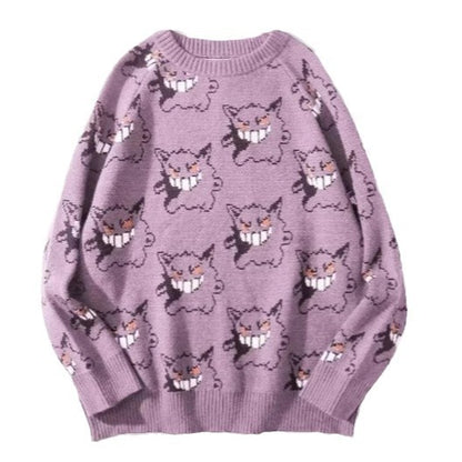 Dames Pull confortable avec motif graphique joyeux Chic und Stil