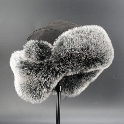 Chapeau femme en fausse fourrure chaude avec protection des oreilles Chic und Stil