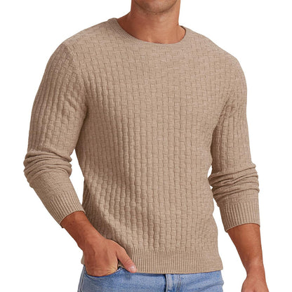 Pull-over rond col structuré pour hommes Chic und Stil