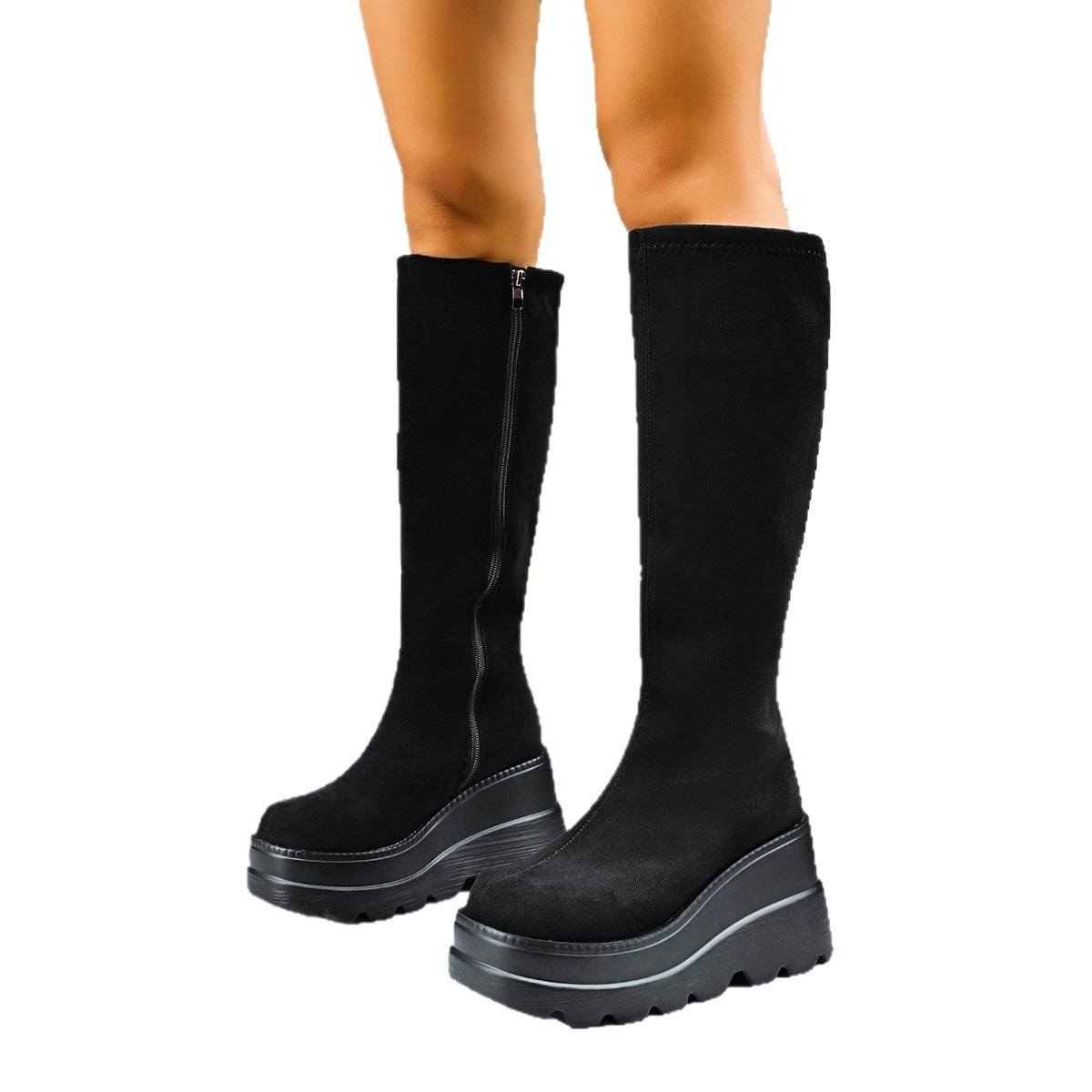 Bottes mode femmes overknee avec semelle compensée Chic und Stil