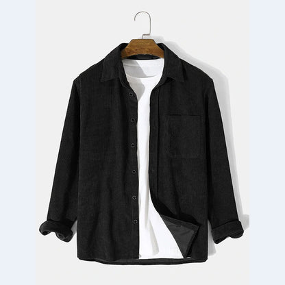 Veste en corduroy pour hommes avec une optique finement structurée et une poche poitrine pratique Chic und Stil