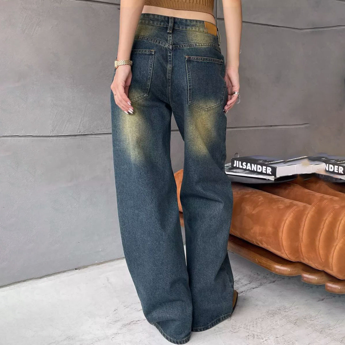 Dames Hauts Jeans taille haute avec coupe décontractée Chic und Stil