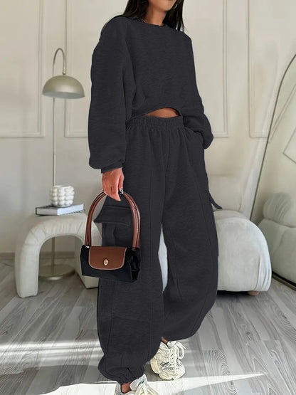 Ensemble décontracté pour femmes avec pull oversized et pantalon large Chic und Stil