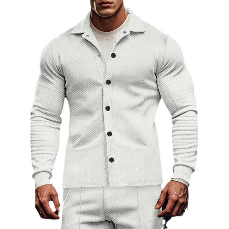 Chemise à manches longues structurée pour hommes avec poche poitrine pratique Chic und Stil