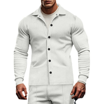 Chemise à manches longues structurée pour hommes avec poche poitrine pratique Chic und Stil