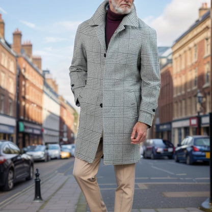 Classic checked coat for men Chic und Stil