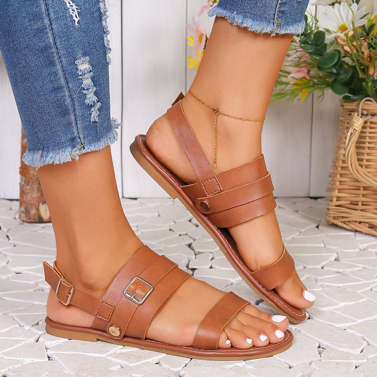 Sandales à brides pour femmes avec fermeture à boucle réglable et semelle ergonomique Chic und Stil