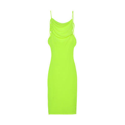 Robe moulante à volants pour femmes avec bretelles réglables Chic und Stil