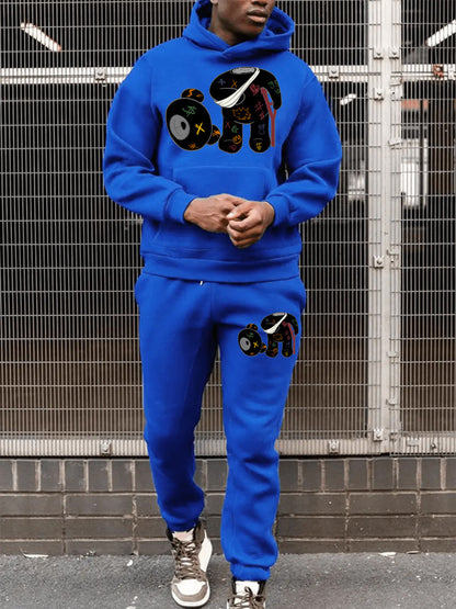 Chic and Style women's sweatshirt and leisure pants set with creative print design