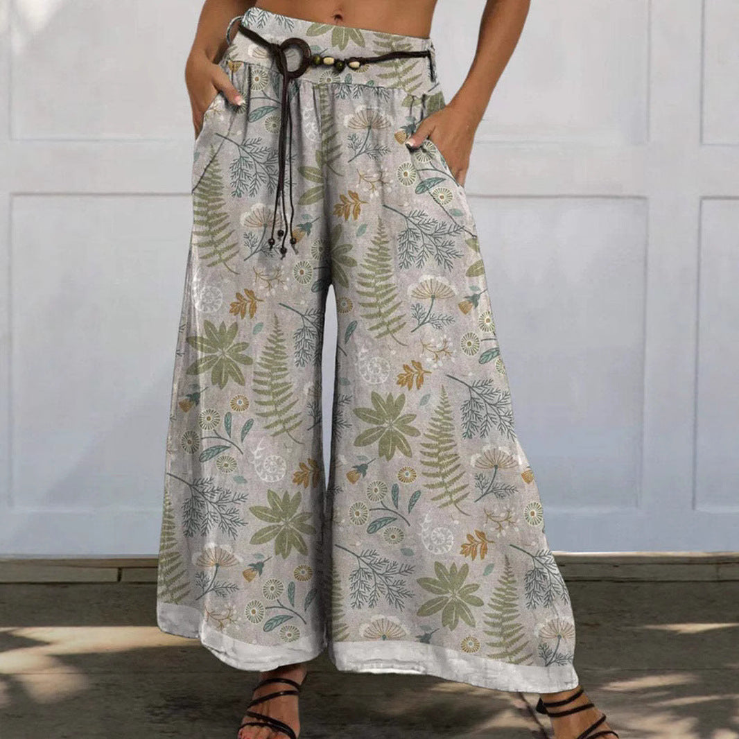 Chic and Style large floral casual pants for women