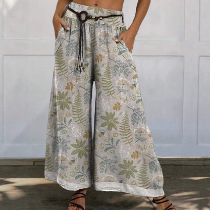 Chic and Style large floral casual pants for women