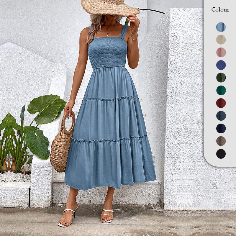 Robe à paliers pour femmes avec haut froncé Chic und Stil
