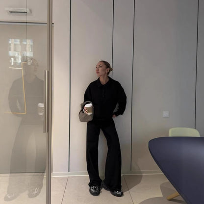 Dames Ensemble de sweat à capuche douillet avec pantalons élastiques et poches pratiques Mode Heidi