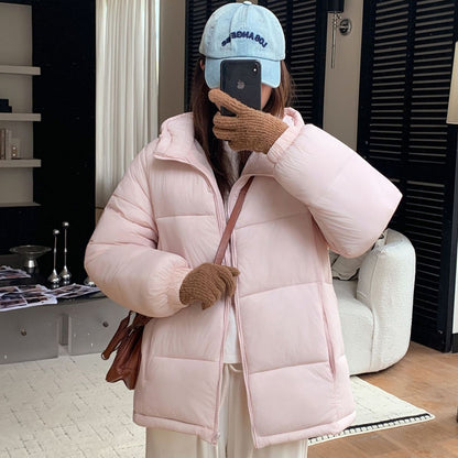 Functional jacket for ladies with a voluminous cut and side pockets.