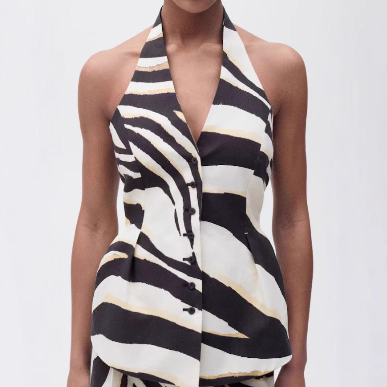 Chic and Style zebra print wide pants for women