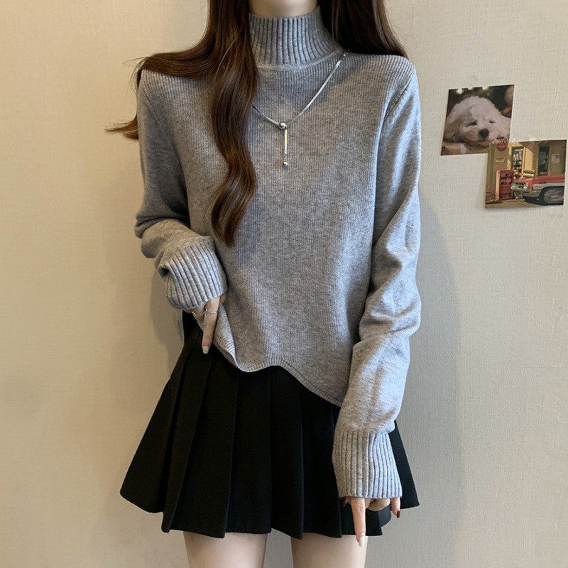 Pull femme en tricot avec col haut et coupe décontractée Chic und Stil